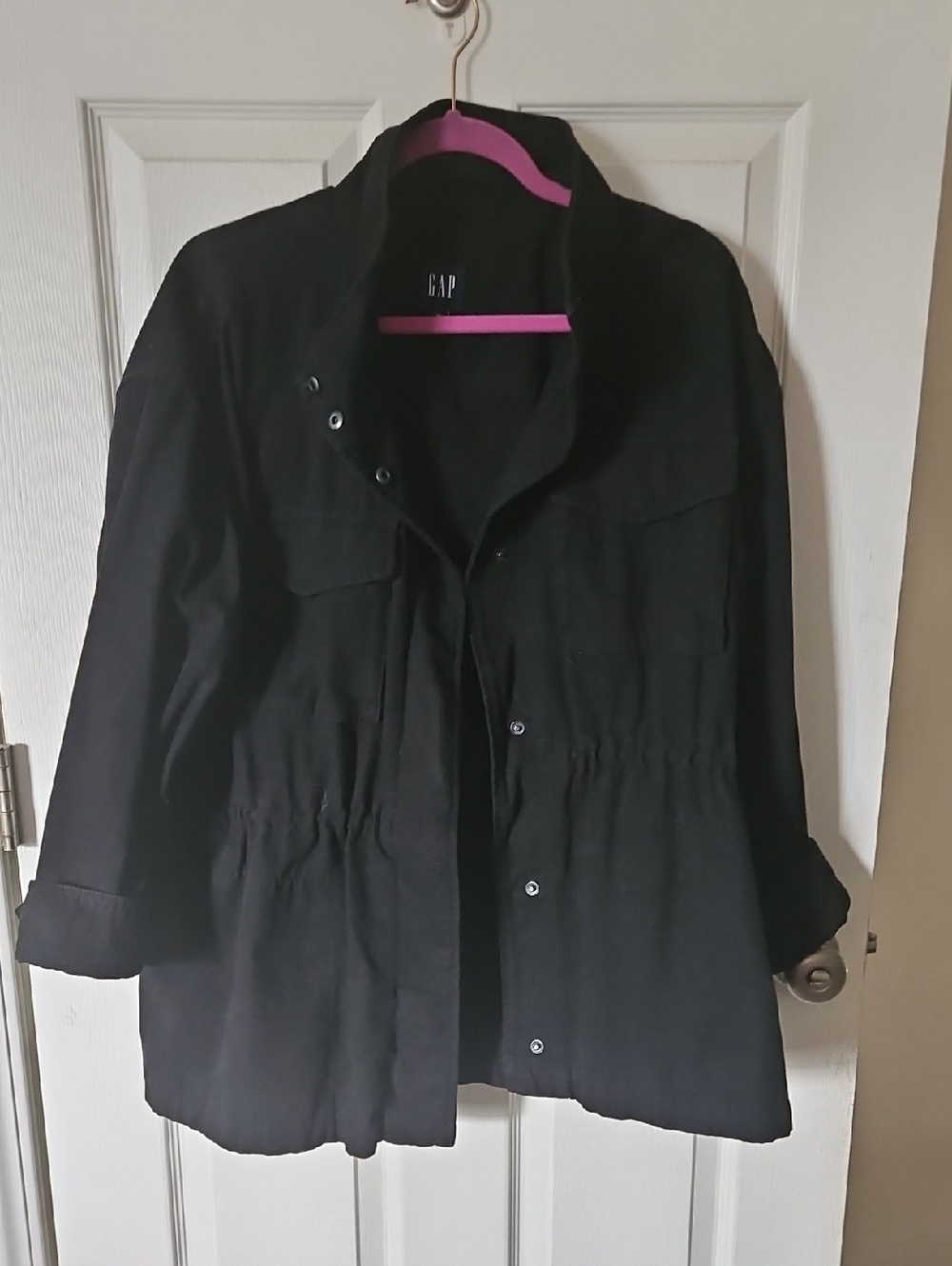 GAP Black Women's Utility Jacket with Cinch Waist